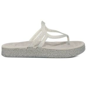 Sanuk Women's Silver Glitter Sandals